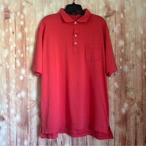 Turtleson Coral Red Short Sleeve Stretch Polo Size XL